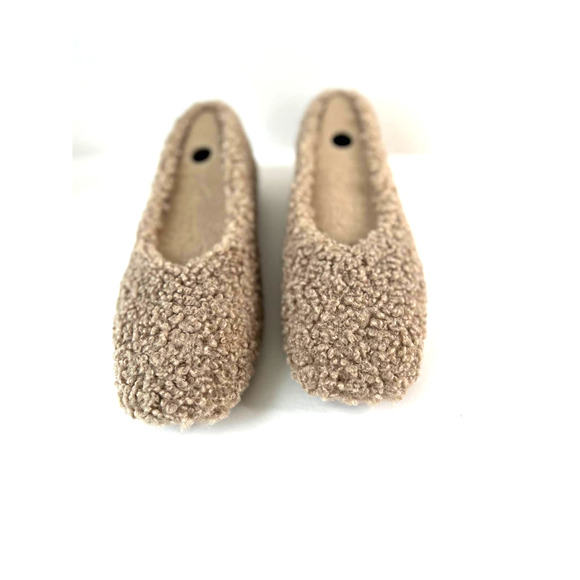 Vivaia Square-Toe Recycled Faux Fur Flats Size 39.5/US 8.5 - Picture 8 of 11